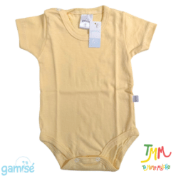 Body Manga Corta Liso GAMISE Amarillo - Imagen 2