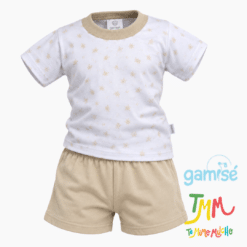 Conjunto Pijama Tortuguitas Remera + short Beige Gamisé