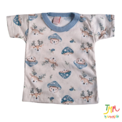 Conjunto Remera y Short Honguito Celeste - Imagen 2