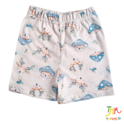 Conjunto Remera y Short Honguito Celeste - Imagen 3