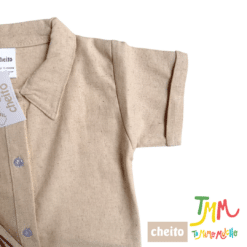 Conjunto Camisa Camel y Short Rojo Lino - Cheito - Imagen 4