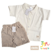 Conjunto Camisa Blanca y Short Lino Azul  - Cheito