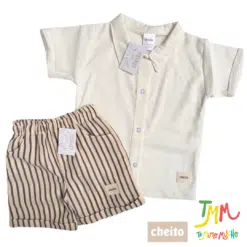 Conjunto Camisa Blanca y Short Lino Azul  - Cheito Promo por falla