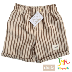 Conjunto Camisa Blanca y Short Marron Lino - Cheito - Imagen 3