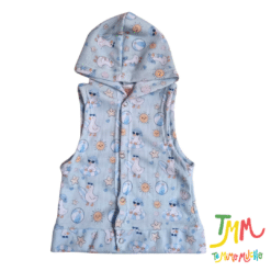 Conjunto Patos playa Celeste - Chaleco, Body y Short - Imagen 2
