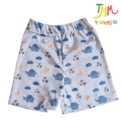 Conjunto Elefantitos Celeste - Chaleco, Body y Short - Imagen 4