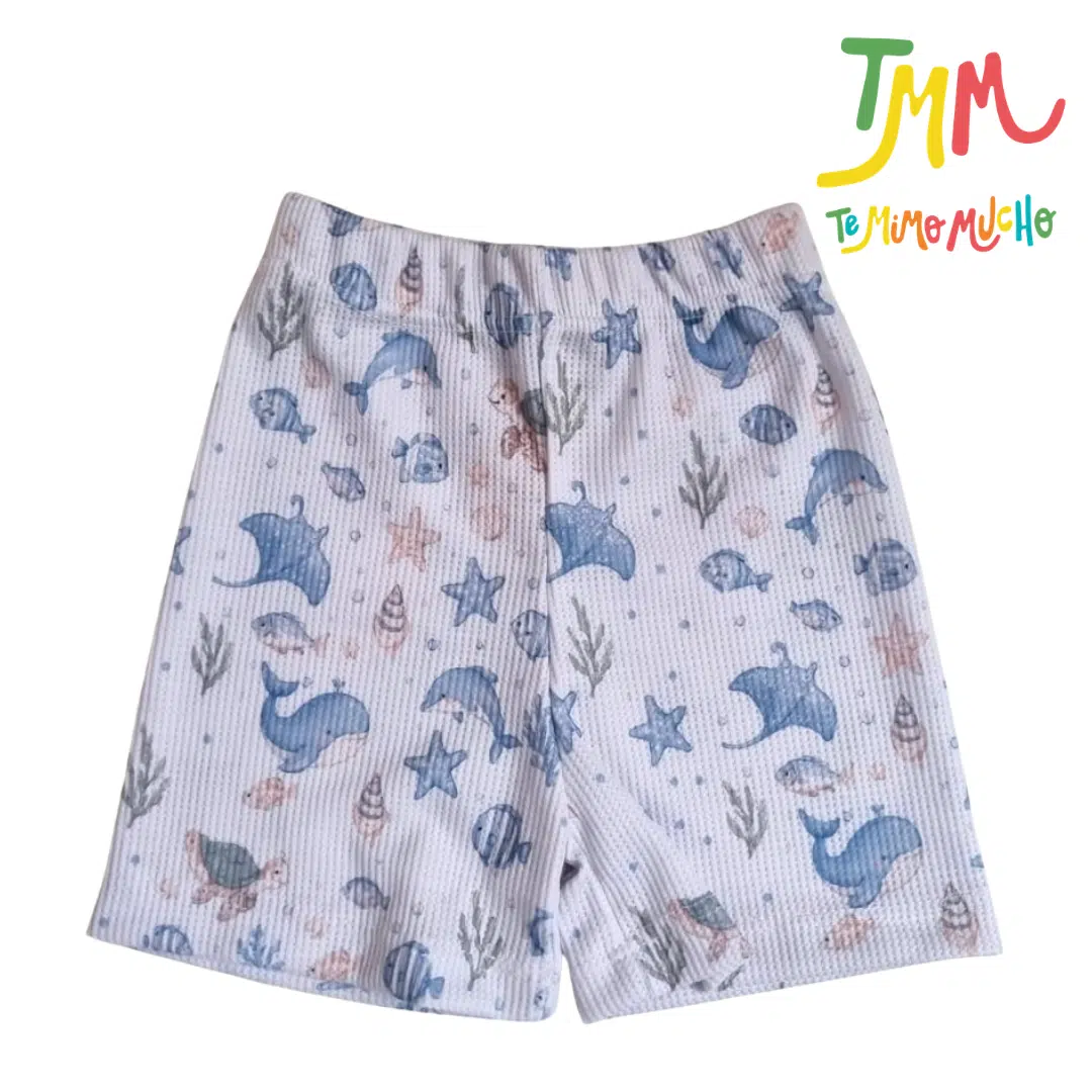 Conjunto Mar Celeste - Chaleco, Body y Short - Imagen 4