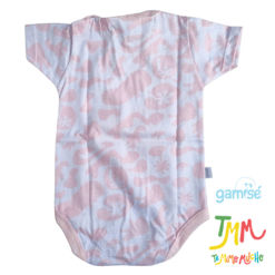 Body Manga Corta Mar GAMISE Rosa Cuello Redondo - Imagen 3