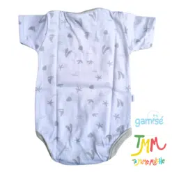 Body Manga Corta Mar GAMISE Melange Cuello Redondo - Imagen 3