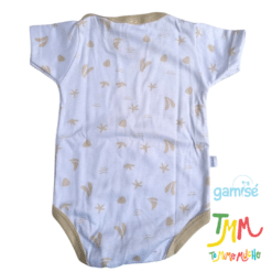 Body Manga Corta Mar GAMISE Beige Cuello Redondo - Imagen 3