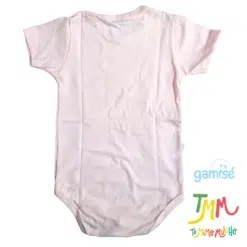 Body Manga Corta Liso GAMISE Rosa Bebe - Imagen 3