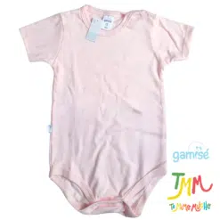 Body Manga Corta Liso GAMISE Rosa Bebe - Imagen 2