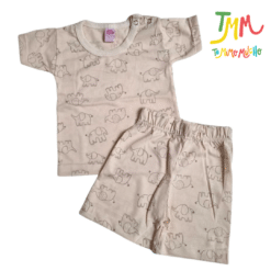 Conjunto Remera y Short Elefantes Beige - Imagen 4