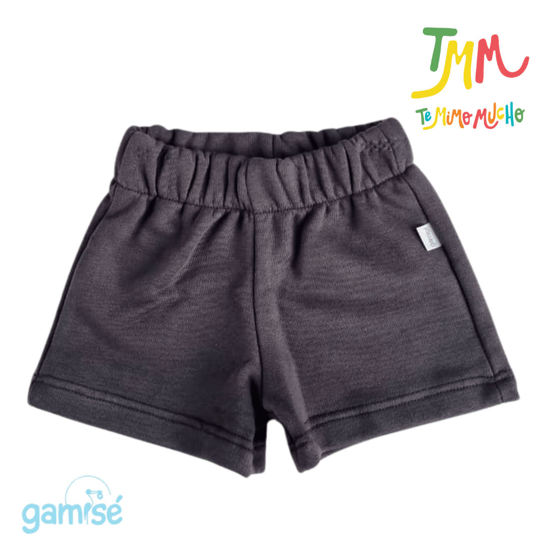 Conjunto remera y short flores, Negro Gamise - Imagen 3