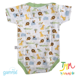 Body Manga Corta Leon GAMISE Verde Cuello Redondo - Imagen 2