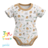 Body Manga Corta Leon GAMISE Beige Cuello Redondo