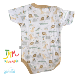 Body Manga Corta Leon GAMISE Beige Cuello Redondo - Imagen 4