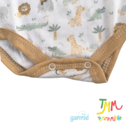 Body Manga Corta Leon GAMISE Beige Cuello Redondo - Imagen 5