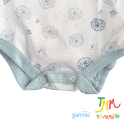 Body Manga Corta Leon GAMISE Celeste Cuello Redondo - Imagen 4