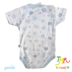 Body Manga Corta Leon GAMISE Celeste Cuello Redondo - Imagen 5