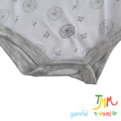 Body Manga Corta Leon GAMISE Melange Cuello Redondo - Imagen 3