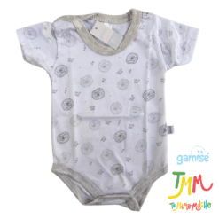 Body Manga Corta Leon GAMISE Melange Cuello Redondo - Imagen 4