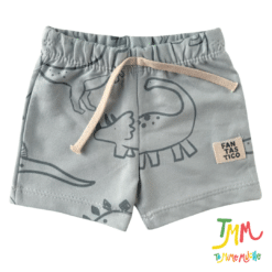 Conjunto remera y short Dino Blanco y Celeste - Big Bay - Imagen 3