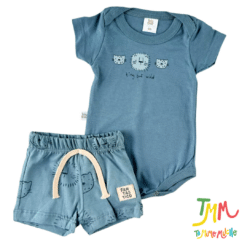 Conjunto Body m/c y short Leoncito Azul - Big Bay - Imagen 2