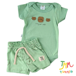 Conjunto Body m/c y short Leoncito Verde - Big Bay - Imagen 2