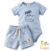 Conjunto Body m/c y short Dino Celeste  - Big Bay