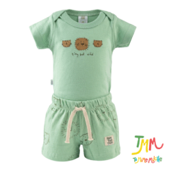 Conjunto Body m/c y short Leoncito Verde  - Big Bay