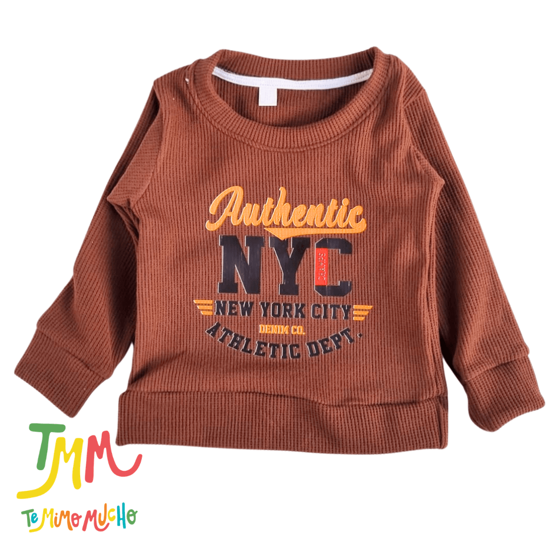 Conjunto Wafle Marron NY - Imagen 2
