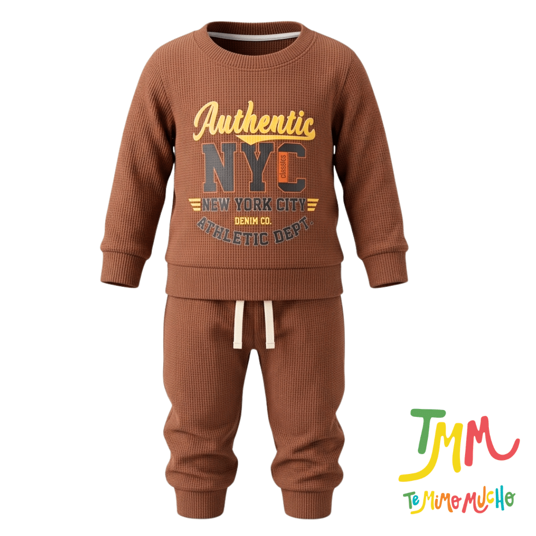 Conjunto Wafle Marron NY