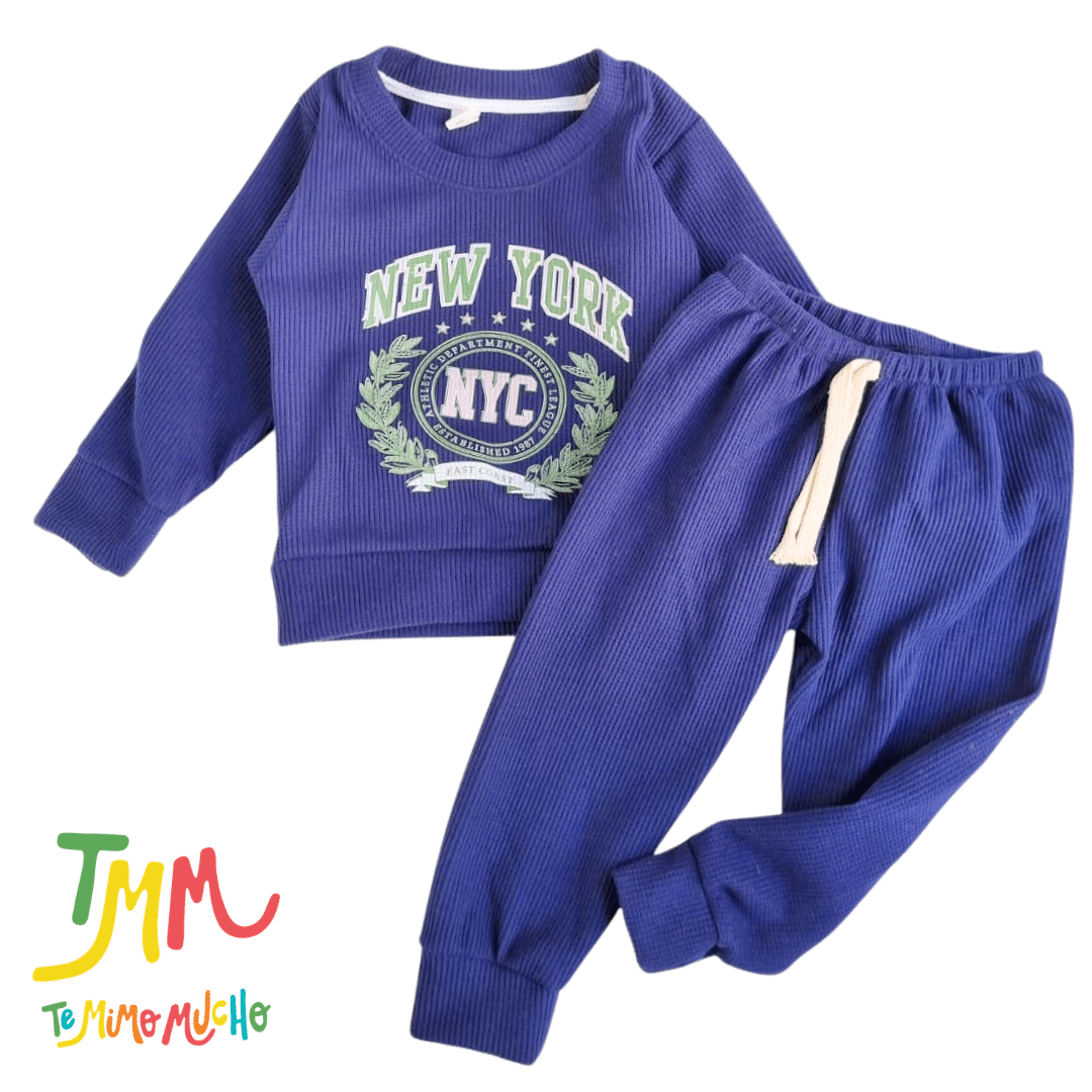 Conjunto Wafle Azul NY