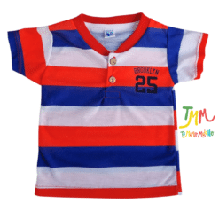 Conjunto remera y short Rayado Azul - Imagen 2