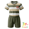 Conjunto remera y short Rayado Verde