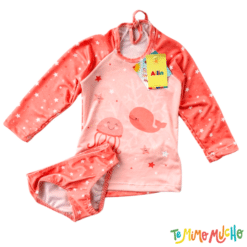 Conjunto malla UV+50 Estrellitas Rosa