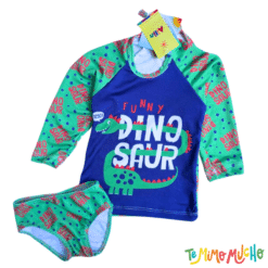 Conjunto malla UV+50 Dino Azul y Verde